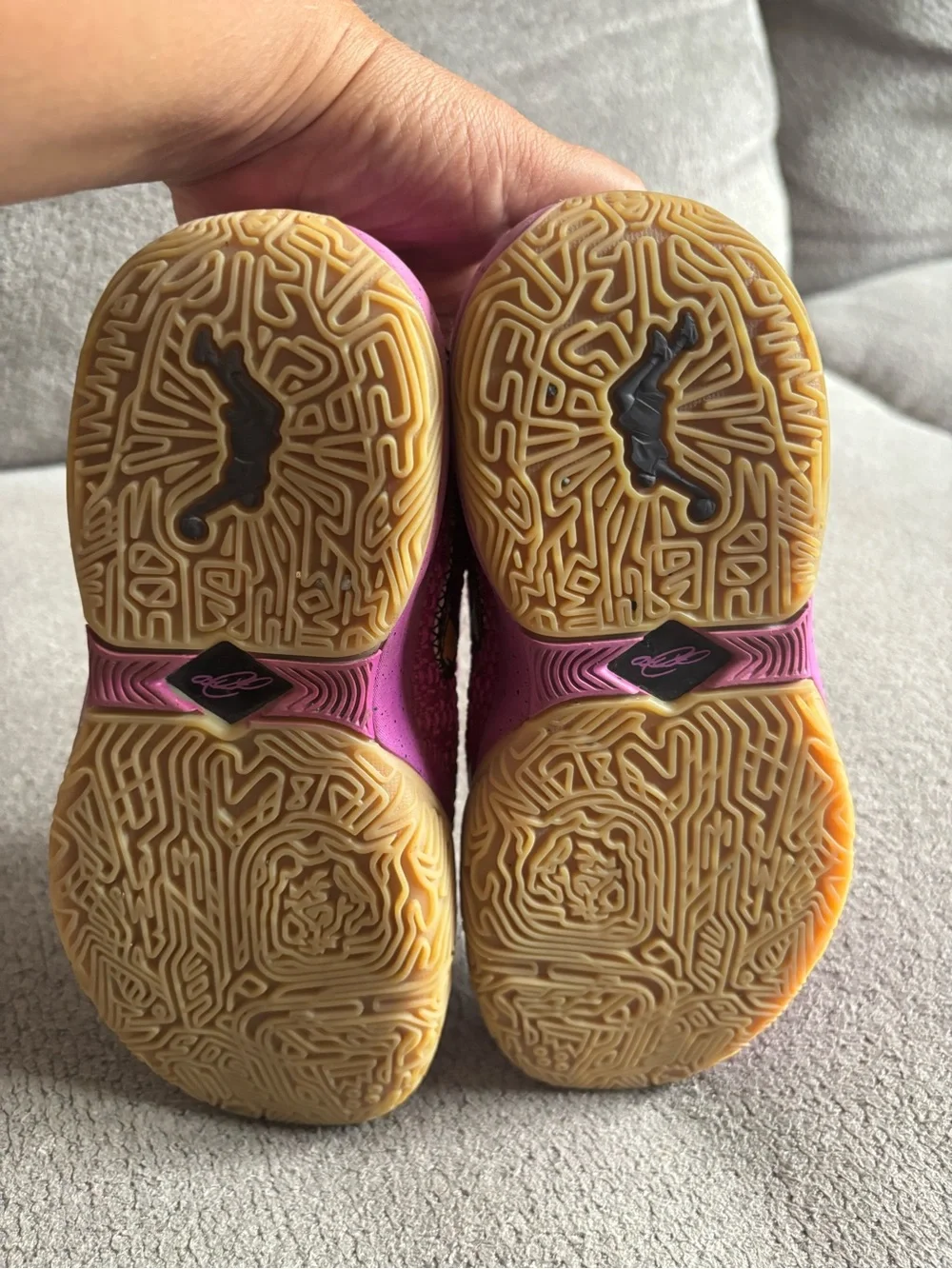Nike LeBron James  Kids' Purple & Gold Athletic Shoes size 1Y